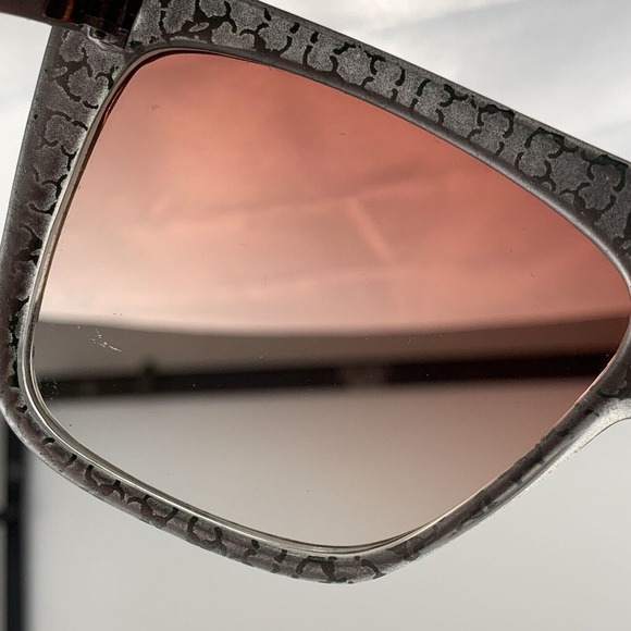 Vintage Cool-Ray Sunglasses Flat Top Shield Green Patterned Square Oversized - Picture 7 of 10